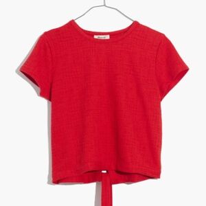 Madewell Red Verse Tie-Back Top Size S